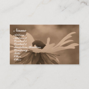 Sepia Black Eyed Susan Flower Business Card