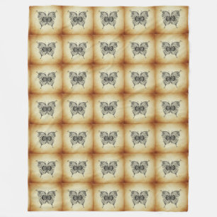 Sepia butterfly wing pattern customize girly angel fleece blanket