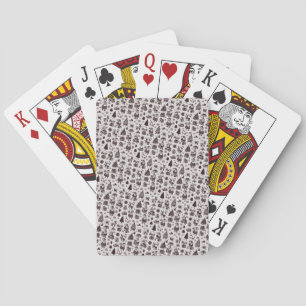 Sepia Christmas Pattern Playing Cards