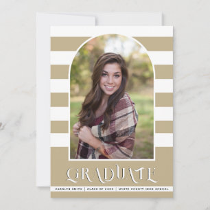 Sepia Class of 2023 arch photo graduation Announcement