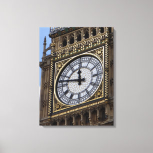 Sepia Close up Big Ben London Travel Canvas Print
