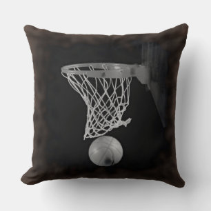 Sepia Colour Basketball Close-Up Throw Pillow