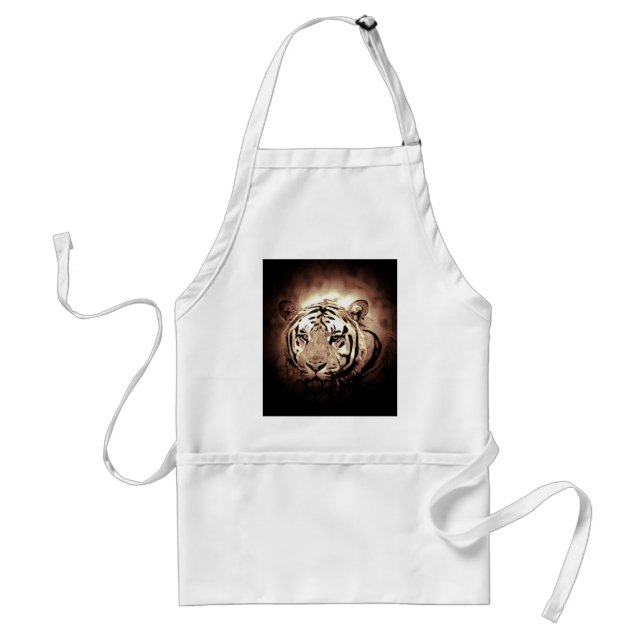 Sepia Colour Tiger Standard Apron (Front)