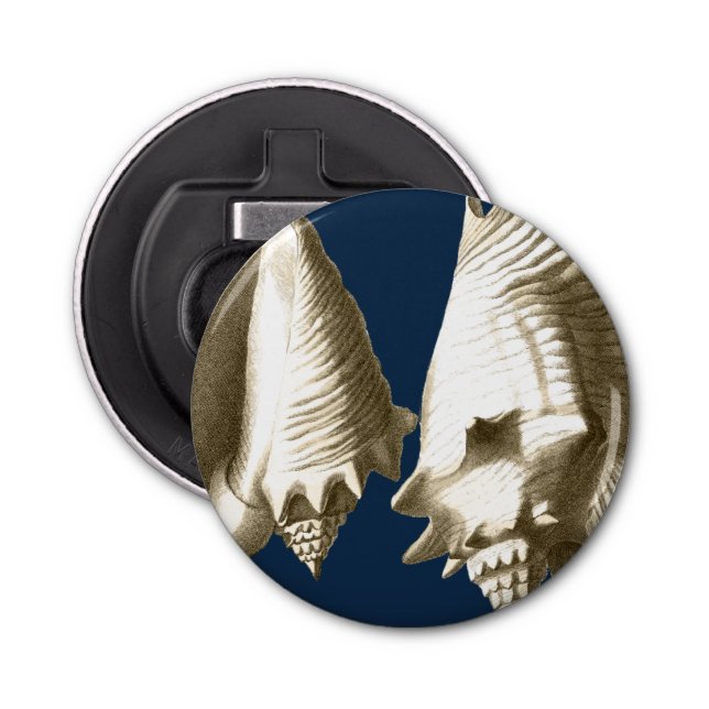 Sepia Conch Seashells Bottle Opener (Front)