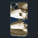 Sepia Conch Seashells iPhone 13 Case<br><div class="desc">You can hear the ocean from these Conch seashell loud and clear! If you are stressed out,  picture yourself on the warm sandy beach. These Conch seashell are a great piece of art with a navy background to make the image stand out to be sharper.</div>