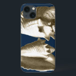 Sepia Conch Seashells iPhone 13 Case<br><div class="desc">You can hear the ocean from these Conch seashell loud and clear! If you are stressed out,  picture yourself on the warm sandy beach. These Conch seashell are a great piece of art with a navy background to make the image stand out to be sharper.</div>