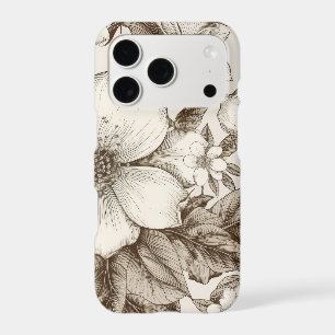 Sepia Cottagecore Floral Garden Cream Vintage