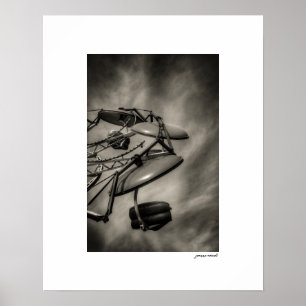 Sepia County Fair Ride Poster Print