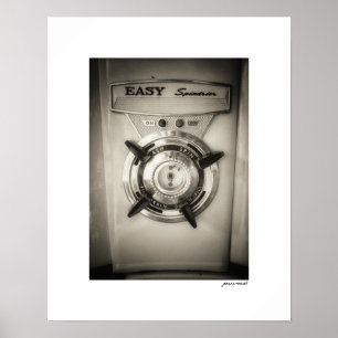 Sepia Easy Spindrier Dial Poster Print