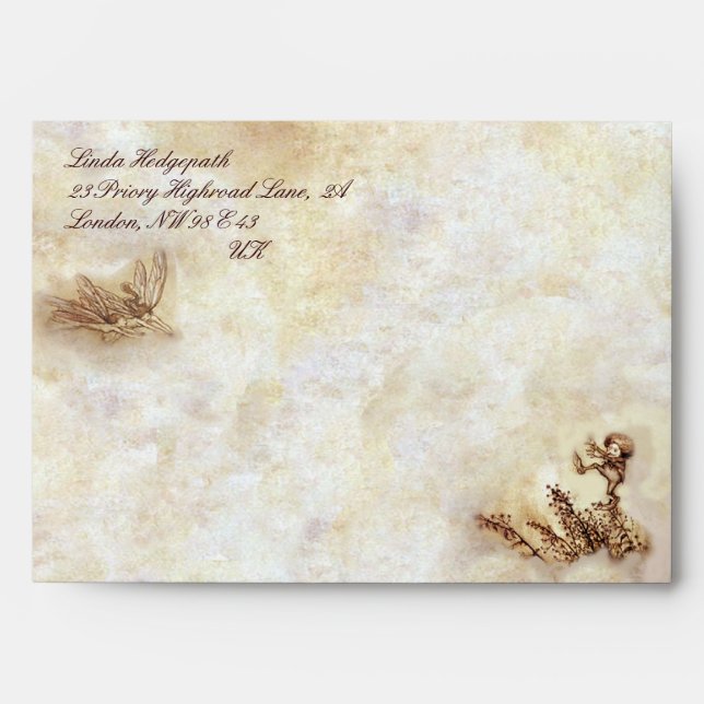 Sepia Fairies By Arthur Rackham Envelopes (Front)