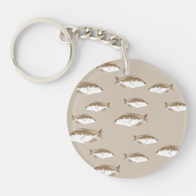 Sepia fish keychain (Front)