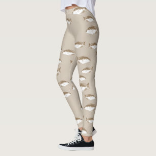 Sepia fish leggings