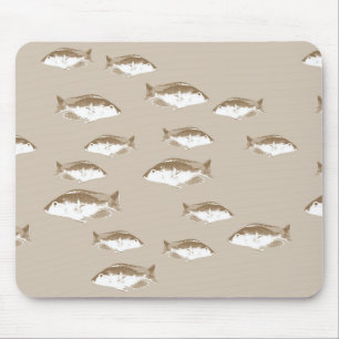 Sepia fish mouse pad