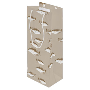 Sepia fish wine gift bag