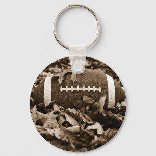 Sepia Football Keychain