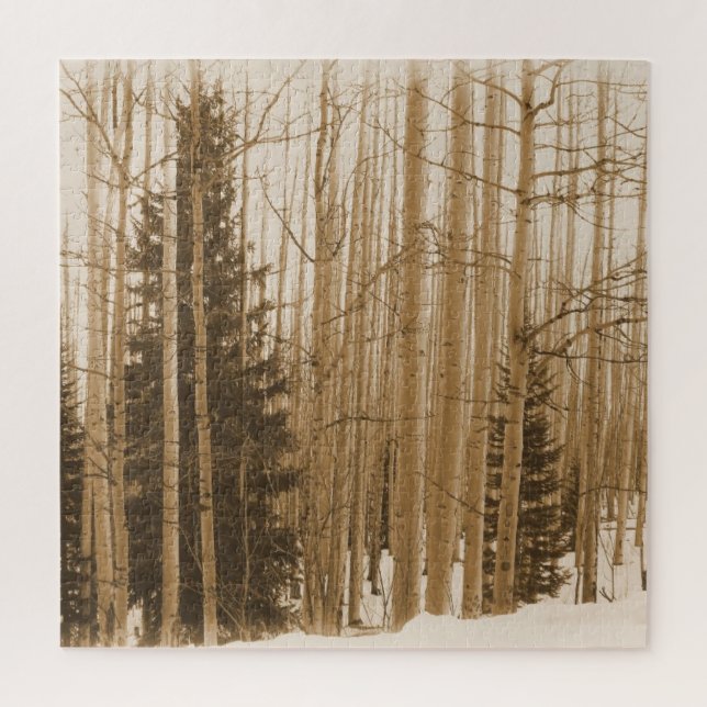 Sepia Forest Maze - 20x20 - 520 pieces Jigsaw Puzzle (Vertical)