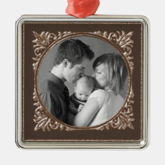 Sepia Frame Metal Ornament