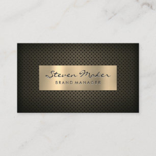 Sepia Gold Metallic Banner   Perforated Mesh Business Card