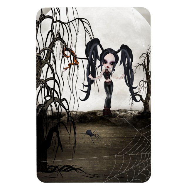 Sepia Goth Girl Magnet (Vertical)