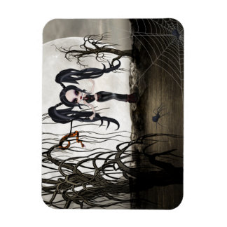 Sepia Goth Girl Magnet