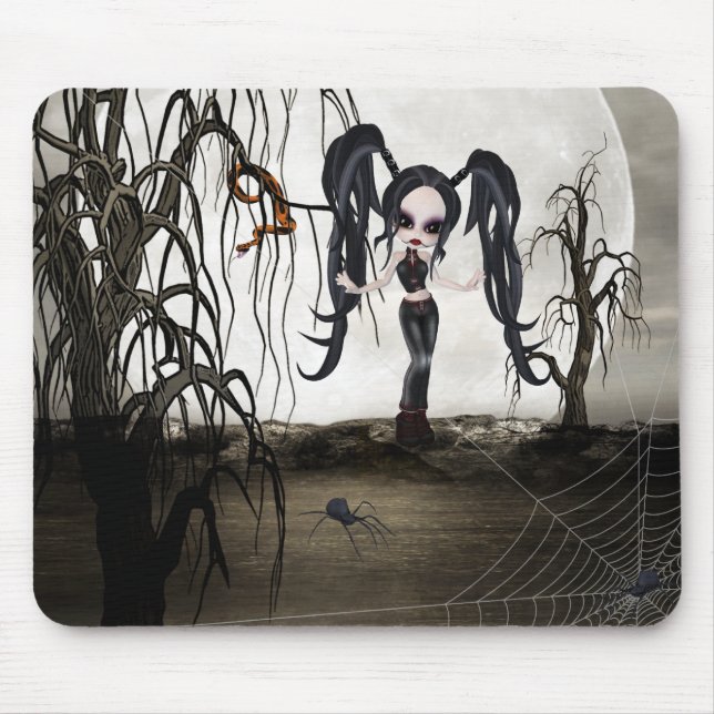 Sepia Goth Girl Mouse Pad (Front)