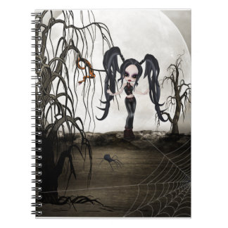 Sepia Goth Girl Notebook
