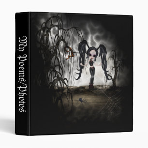 Sepia Goth Girl Vignette Binder