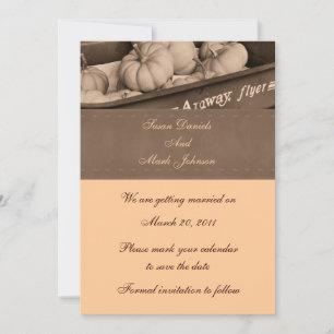 Sepia Indian Corn Fall Wedding Save The Date