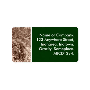 Sepia Leaves Label