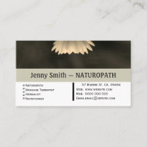 Sepia Lily Naturopath Carte de visite de nominatio