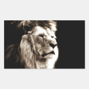 Sepia Lion Sticker
