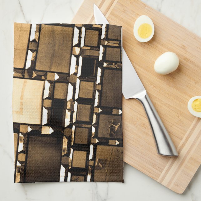 Sepia Mirrors Kitchen Towel (Quarter Fold)