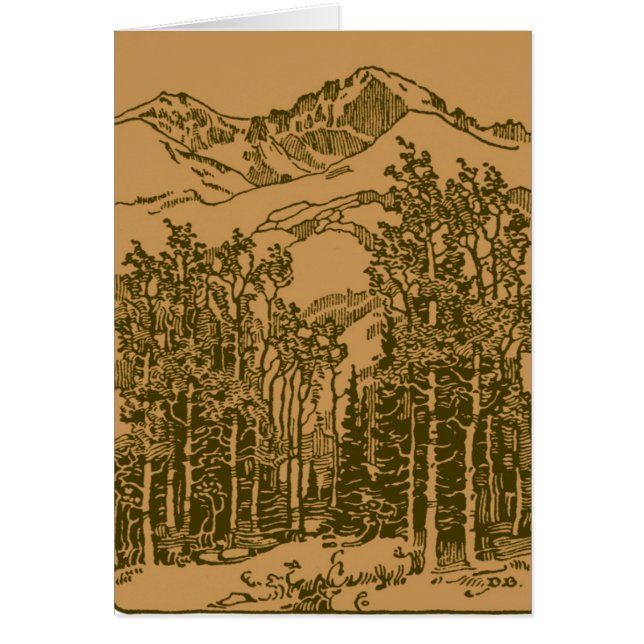 Sepia Mountains and  Forest (Front)