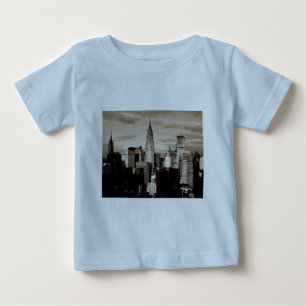Sepia New York City Ink Sketch Baby T-Shirt