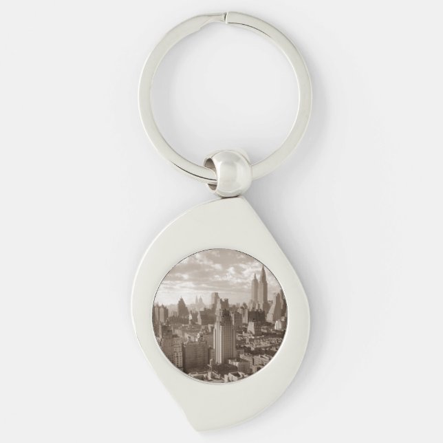 Sepia New York City Keychain (Front)