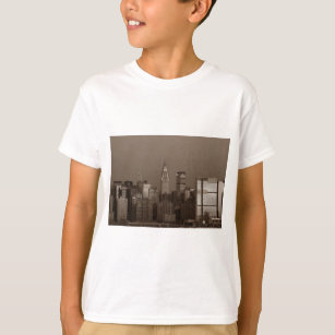 Sepia New York City Skyline T-Shirt