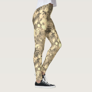 Sepia of Flower Power Leggings