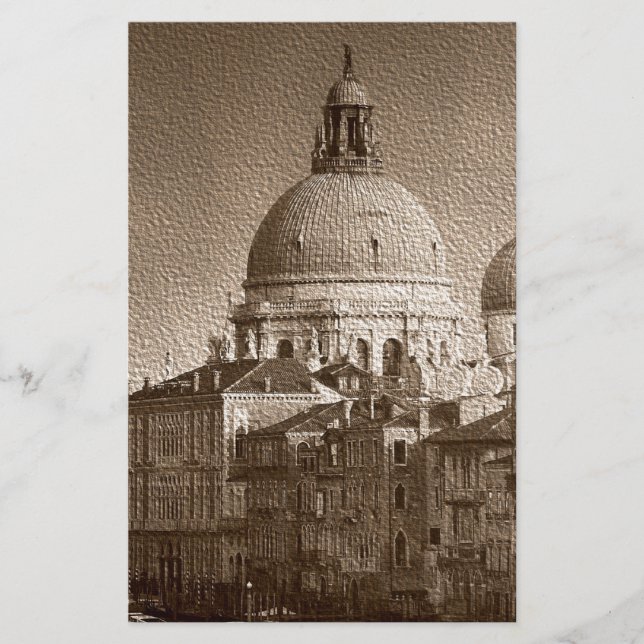Sepia Paper Effect Venice Grand Canal (Front)