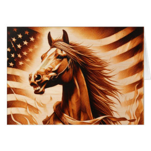 Sepia Patriotique Horse