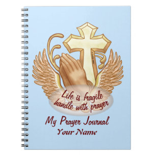 Sepia Prayer Hands Christian  Notebook