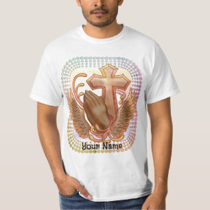 Sepia Prayer Mains Christian T-Shirt
