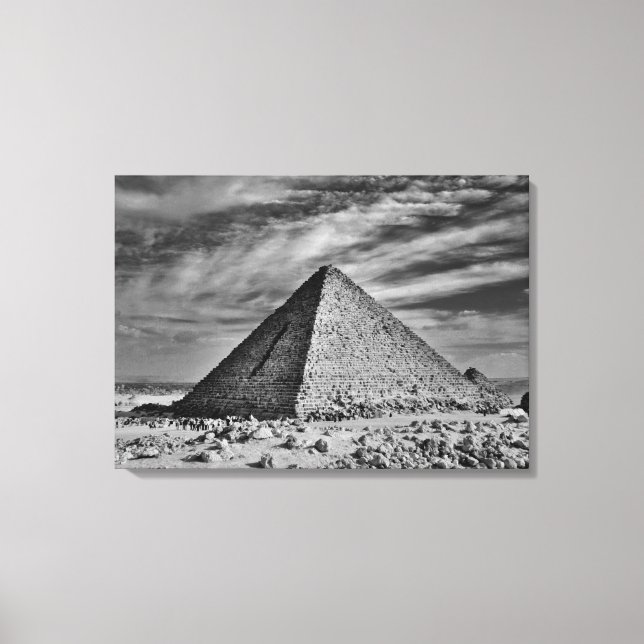 Sepia Pyramid Canvas Print (Front)