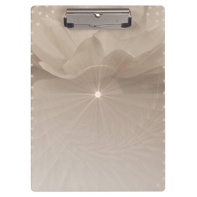 Sepia Rose Art Clipboard (Front)