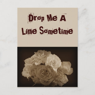 Sepia Rose Bouquet Postcard