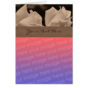Sepia Rosebuds Carte photo Floral