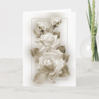 Sepia Roses Card