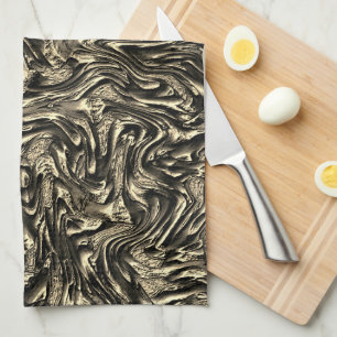 Sepia rough texture with notch relief kitchen towel