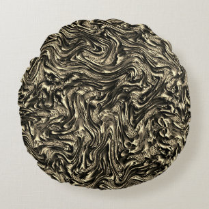 Sepia rough texture with notch relief round pillow