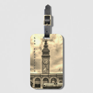 Sepia San Francisco Ferry Building Luggage Tag
