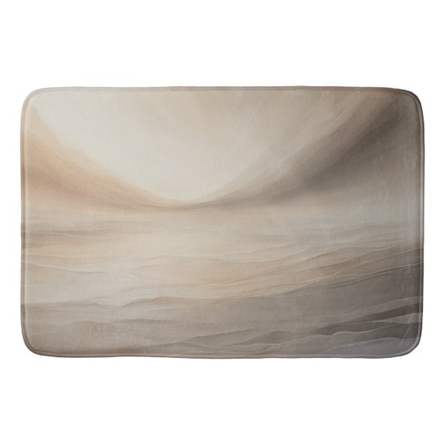 Sepia Serenity: Tranquil Tones Bath Mat (Front)